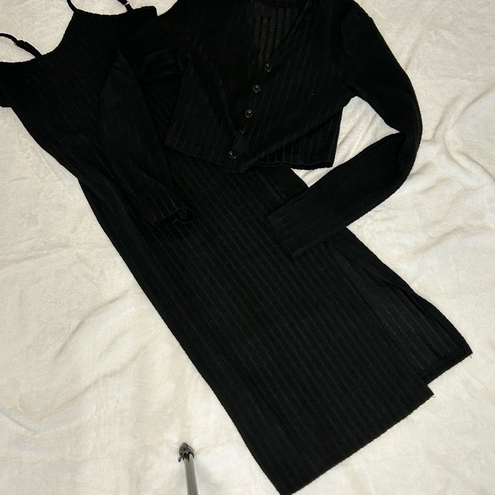 SHEIN Black Long Sleeve Dress